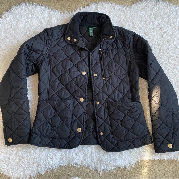 Lauren Ralph Lauren Jackets \u0026 Coats | Ralph Lauren Womens Black Quilted Jacket Xs | Color: Black/Gold | Size: Xs | Annoory1s's Closet